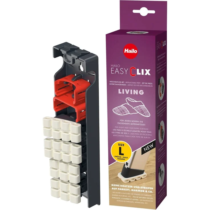 Hailo EasyClix Living - Size L, Wechselfuß-Set – Bild 1