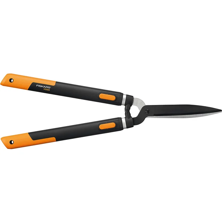 Fiskars SmartFit HS86 Teleskop-Heckenschere, Antihaftbeschichtet, Hochwertige Stahl-Klingen, Länge 68 bis 93 cm, Schwarz-Orange, 1013565 mittelgroß – Bild 1