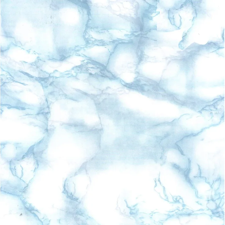 Venilia Klebefolie Marmor Dekofolie, Möbelfolie, Tapete, selbstklebende Folie, PVC, ohne Phthalate, blau, 45cm x 1,5m, 53423, 45 x 150 cm