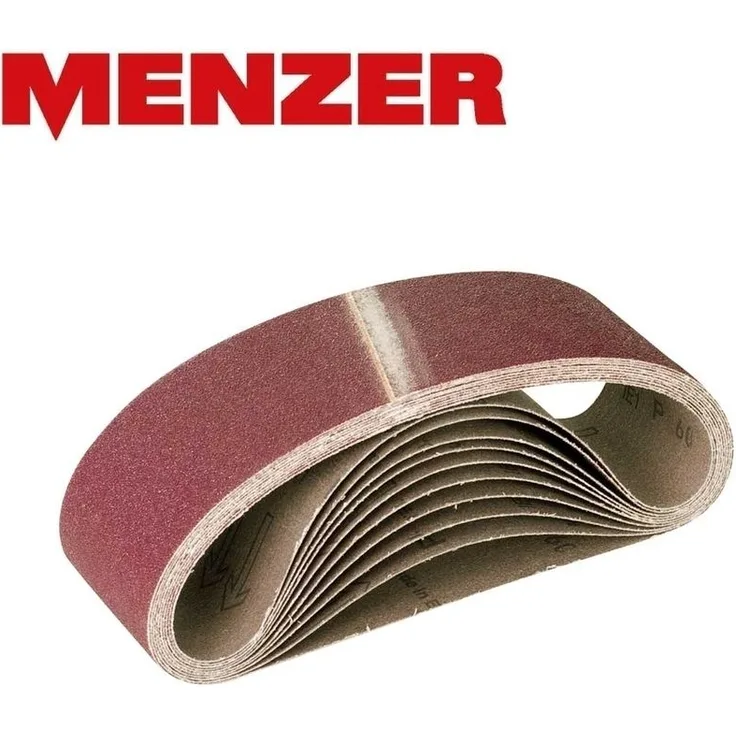 10 MENZER Schleifbänder f. Handbandschleifer, 610 x 100 mm - K80 - Normalkorund