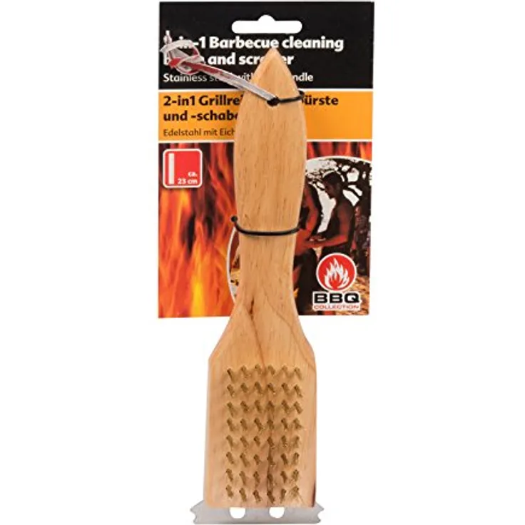 BBQ Collection 34778, Grillbürste und Schaber 2 in 1, 23cm
