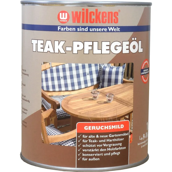 Wilckens - Wilckens 1l Teak Pflegeöl Farblos Hartholz Pflege Garten Möbelpflege außen - transparent
