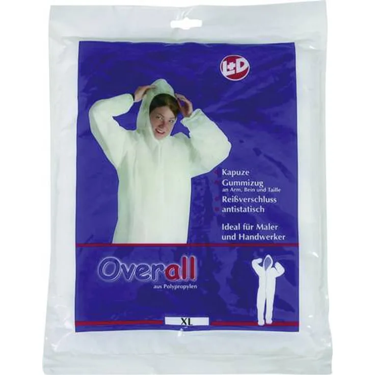 Leipold & Döhle 2514 Leipold + Döhle Overall PP Weiß, Grösse: XL
