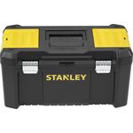 Stanley Werkzeugbox - Werkzeugkasten (19'', 48.2x25.4x25cm, Beladung bis zu 8kg, Werkzeugkoffer mit Metallschließen, Organizer mit entnehmbarer Trage, robuster Koffer aus Kunststoff) STST1-75521