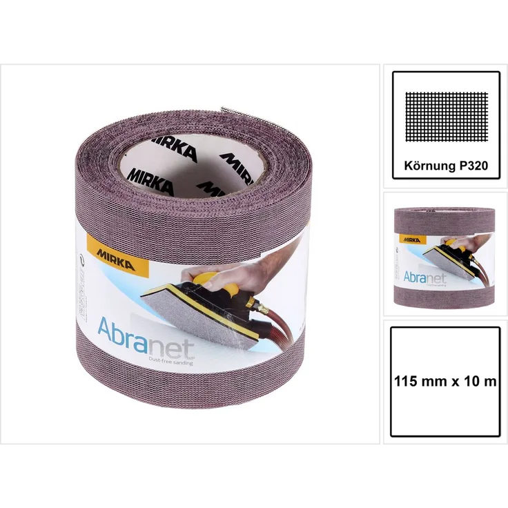 Mirka 2975439 545BY001323R Abranet 115 mm x 10 m P320