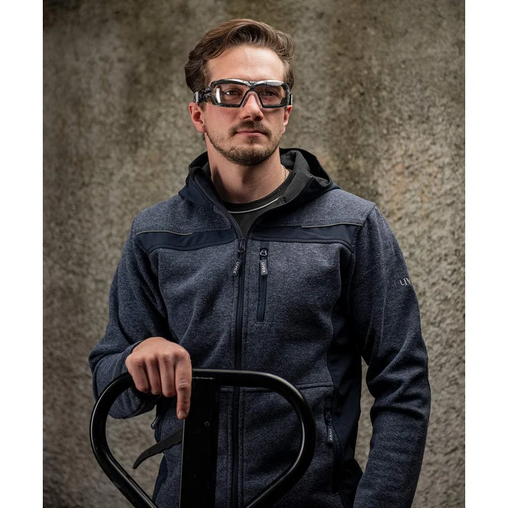 Uvex Pheos Guard Schutzbrille - Supravision Extreme - kratzbeständig Einheitsgröße Transparente Gläser Schwarz-Grau – Bild 5