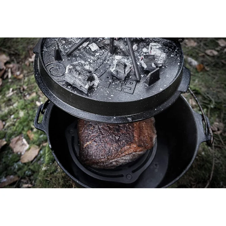 Petromax Feuertopf Dutch Oven (ohne Füße), 9,5 Liter Fassungsvermögen, 24 cm Durchmesser – Bild 4