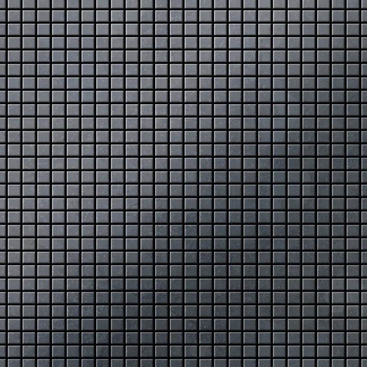 Mosaik Fliese massiv Metall Rohstahl gewalzt in grau 1,6mm stark ALLOY Glomesh-RS 1,07 m2