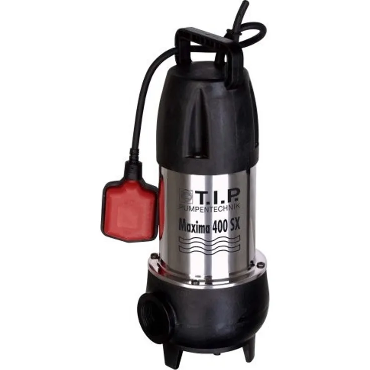 T.I.P. 30140 Schmutzwasser Tauchpumpe Baupumpe Maxima 400 CX, bis 24.000 l-h Fördermenge Schmutzwasserpumpe