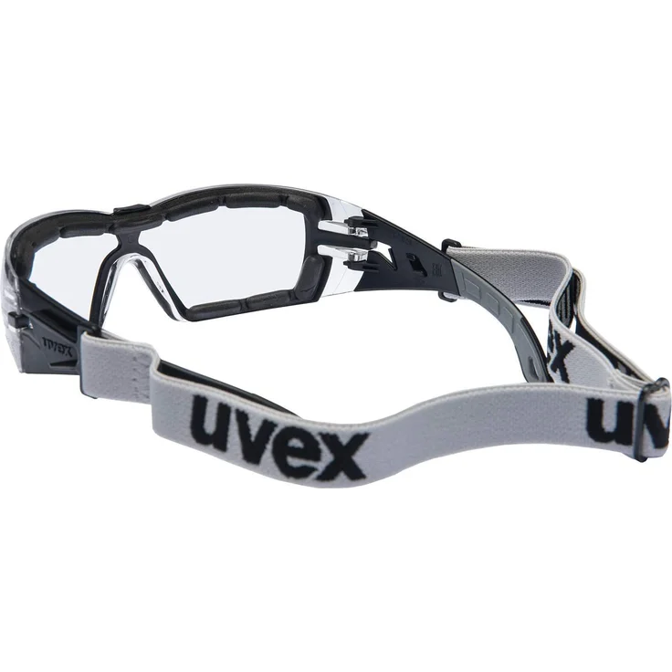 Uvex Pheos Guard Schutzbrille - Supravision Extreme - kratzbeständig Einheitsgröße Transparente Gläser Schwarz-Grau – Bild 3