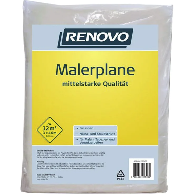 RENOVO Malerplane, 4 x 3 m x 30 µm