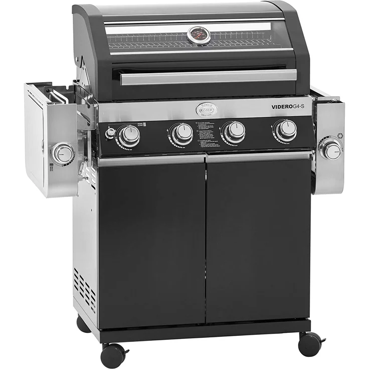 Rösle Gasgrill BBQ-Station Videro G4-S VARIO+ schwarz 50mbar mit Abdeckhaube – Bild 2