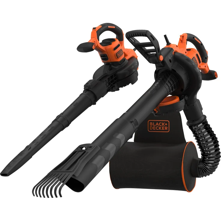 Black und Decker 3-in-1 Elektro-Laubsauger BEBLV301-QS Laubsauger-Laubbläser Häckselfunktion – Bild 1