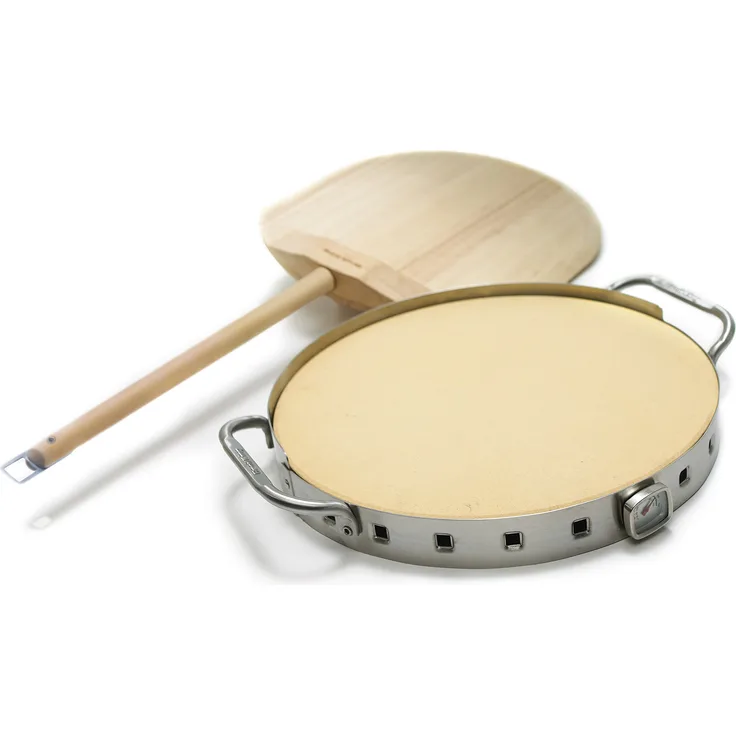Broil King Grill-/Grillzubehör, Pizzastein-Set Premium 33 cm Durchmesser hoch 1 cm, edelstahl, 5 x 5 x 5 cm, 69815