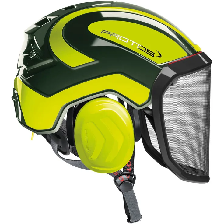 Protos Schutzhelm Integral Arborist feines Visier, oliv-gelb