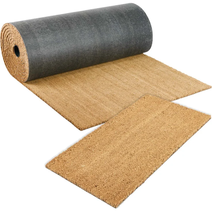 Anro Kokosmatte Fußmatte Abstreifer Abtreter viele Größen und Höhen Naturprodukt Rollenware Dicke 26mm Größe 60x100cm – Bild 1
