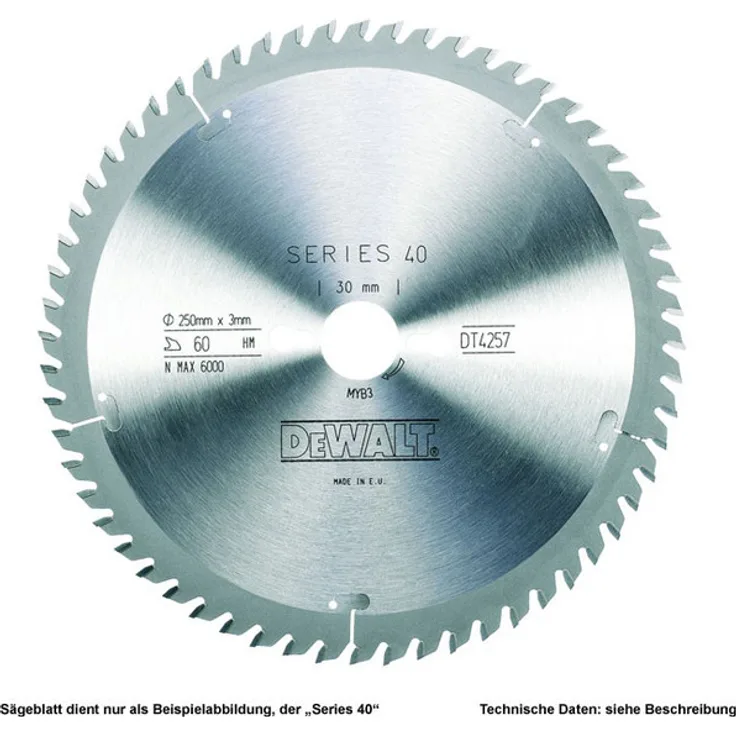 DeWalt Stationärkreissägeblatt - Kreissägeblatt Extreme (305-30mm 60WZ, feine Schnitte und Querschnitte), DT4260