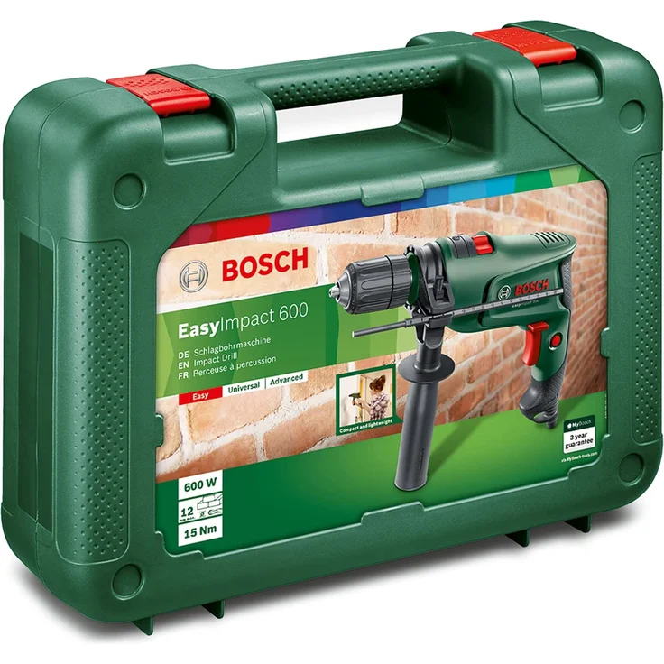 Bosch Home and Garden Schlagbohrmaschine EasyImpact 600 (600 Watt, im Koffer) – Bild 3