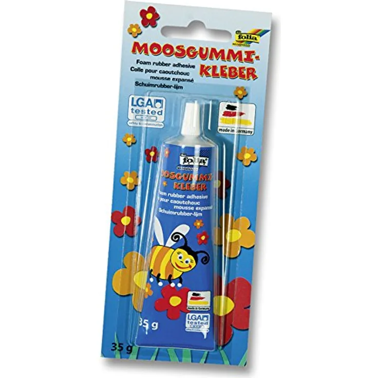 folia 23021 - Moosgummi Kleber, Tube mit 35 g, zur Verklebung von Moosgummi und Styropor