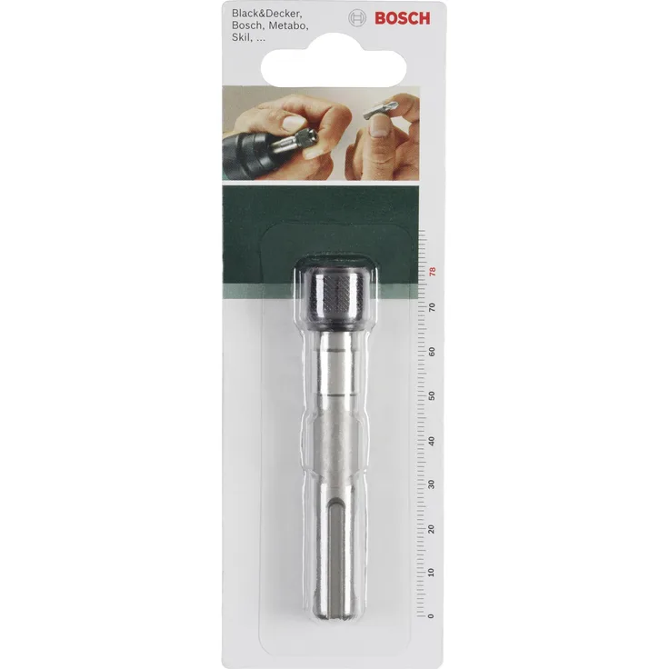 Bosch 2609255903 DIY Universalhalter 78 mm SDSplus Aufnahmeschaft mit Dauermagnet, mit Sprengring