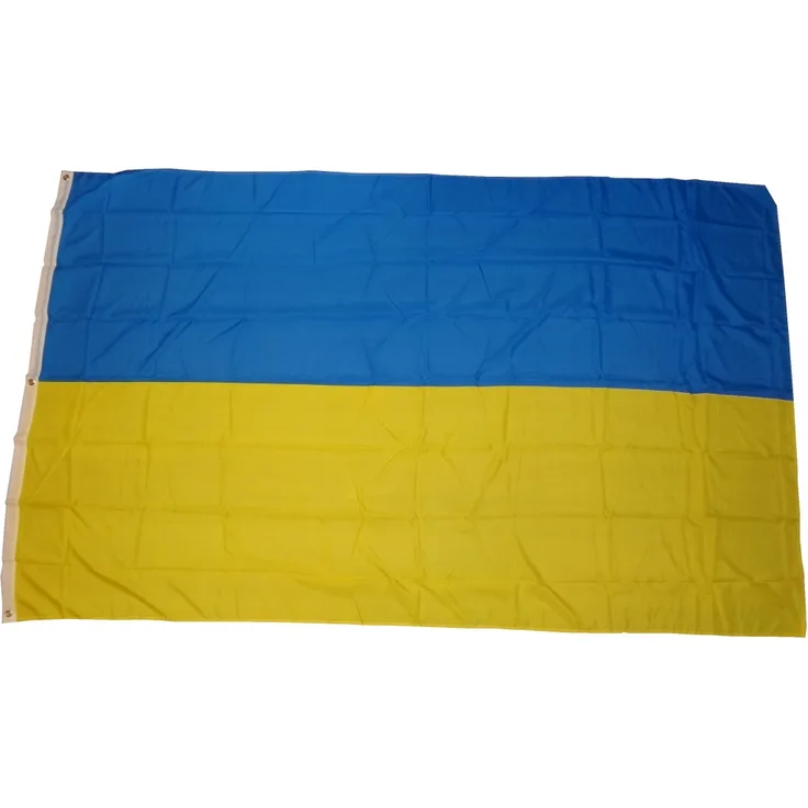 Flagge Fahne Ukraine 250 x 150 cm mit 3 Metallösen Hissflagge zum Hissen für Mast