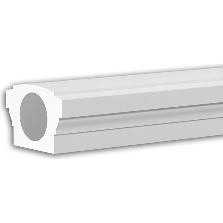 Profhome Decor - Vollbalustrade Handlauf 472201 Außenstuck Balustrade Fassadenelement Neo-Klassizismus-Stil weiß 3 m