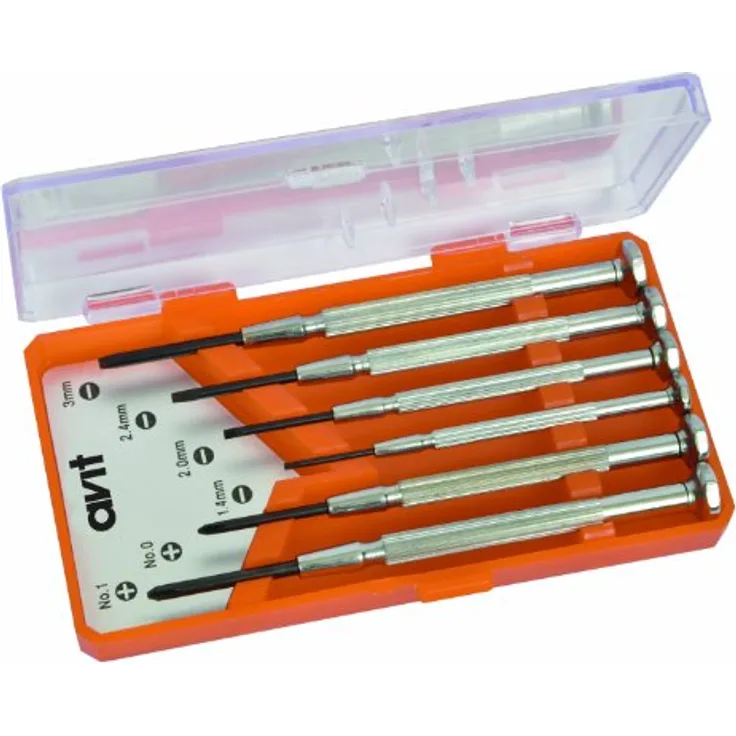 Avit Elektronik- u. Feinmechanik Schraubendreher-Set 6teilig AV05010 Schlitz, Kreuzschlitz Phillips