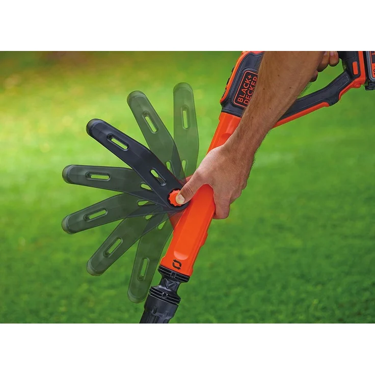Black+Decker Akku-Rasentrimmer (18V 2,0Ah, 28 cm Schnittbreite, automatische Fadenverlängerung (AFS) für größere Flächen geeignet, ohne Akku und Ladegerät) STC1820PCB – Bild 8