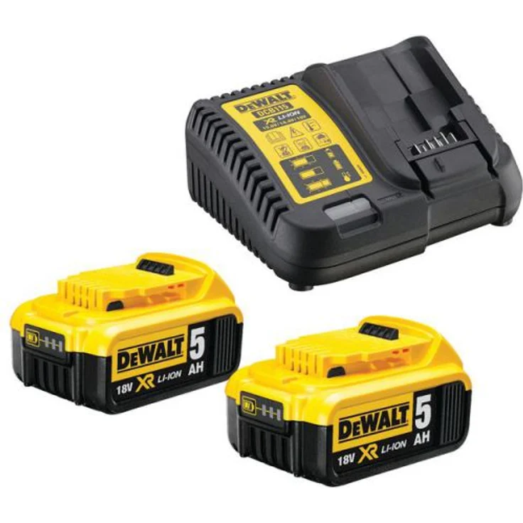 DeWalt Starter-Kit 2 x 5,0 Ah Akkus DCB115P2 + Ladegerät