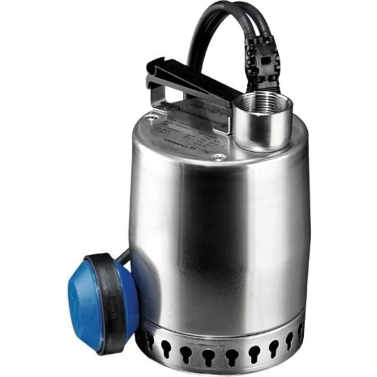 Grundfos Unilift KP 250-A1 KP 250 A1 Tauchmotorpumpe 500 Watt 11.200 l/h Entwässerung max. Förderhöhe 7,5 m max. Tauchtiefe 10 m max. Partikelgröße 10 mm max. Wassertemperatur 50 °C 21,4 cm Kabellänge 3 m 6,3 kg