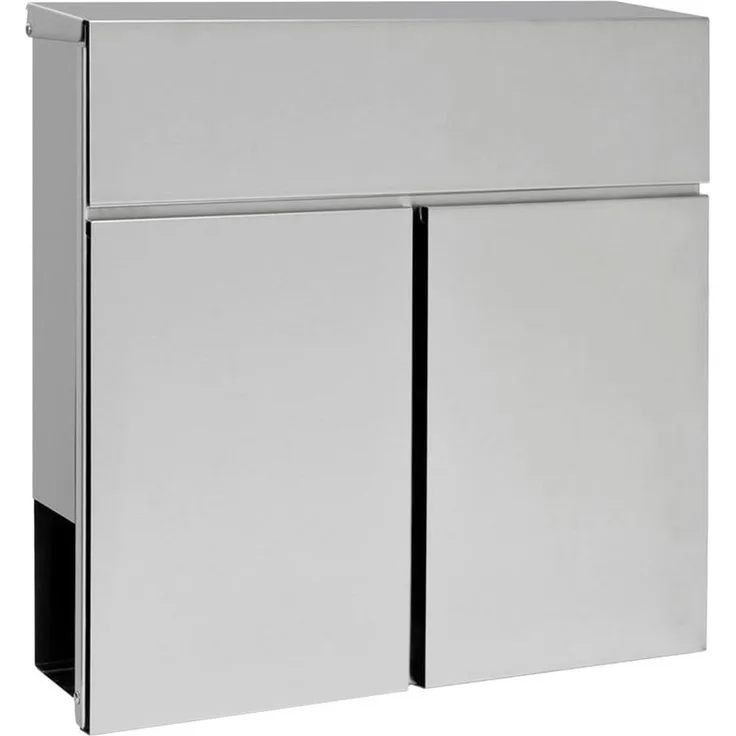 Edelstahl Modern Briefkasten Wandbriefkasten Postkasten Zeitungsrolle Zeitungsfach - V2aox