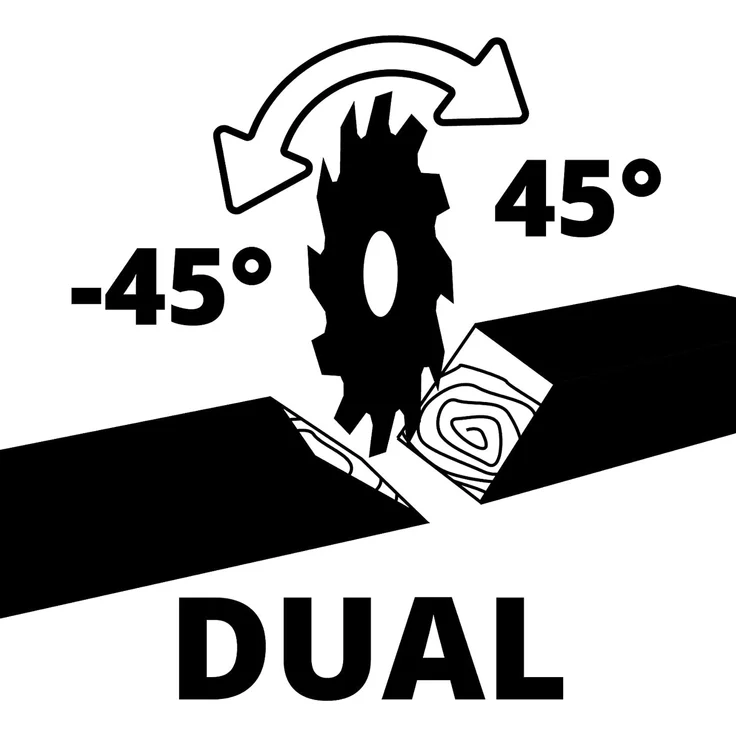 Einhell Zug-Kapp-Gehrungssäge TC-SM 2131-1 Dual (1.500 W, D210 x Ø30 mm Sägeblatt, 31 cm-21 cm Schnittbreite, Zugfunktion, Spannvorrichtung, inkl. Hartmetall-Sägeblatt) – Bild 6