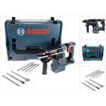 Bosch Professional GBH 18V-26 Akku Bohrhammer SDS-Plus + Bohrer + Meißel Set + L-Boxx