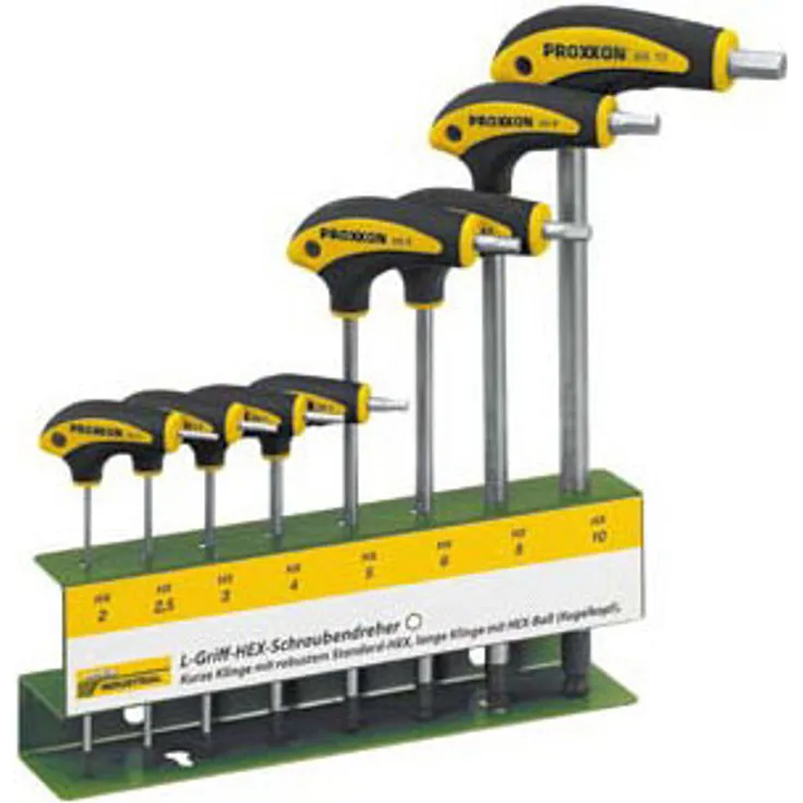Proxxon 22650 L-Griff Schraubendreher HEX Innensechskant 8tlg. HX 2 -10