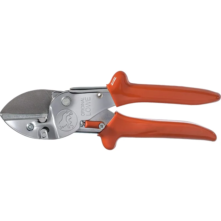 Original Löwe 1 Profi Amboss-Gartenschere 25 mm 1.104 mit rostfreier Stahlklinge und Antihaftbeschichtung - robuste und scharfe Schere aus rostfreiem Stahl eignet sich ideal für Holzarten wie Buche Esche mittelgroß