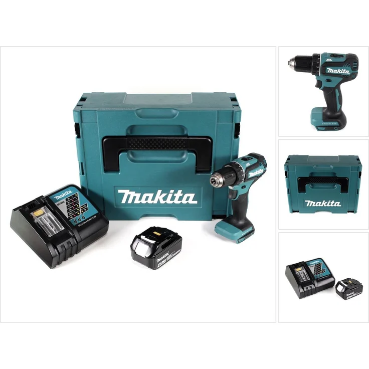 Makita DDF485RM1J Akku Bohrschrauber 18V 50Nm im Makpac + 1x 4,0 Ah Akku + Ladegerät