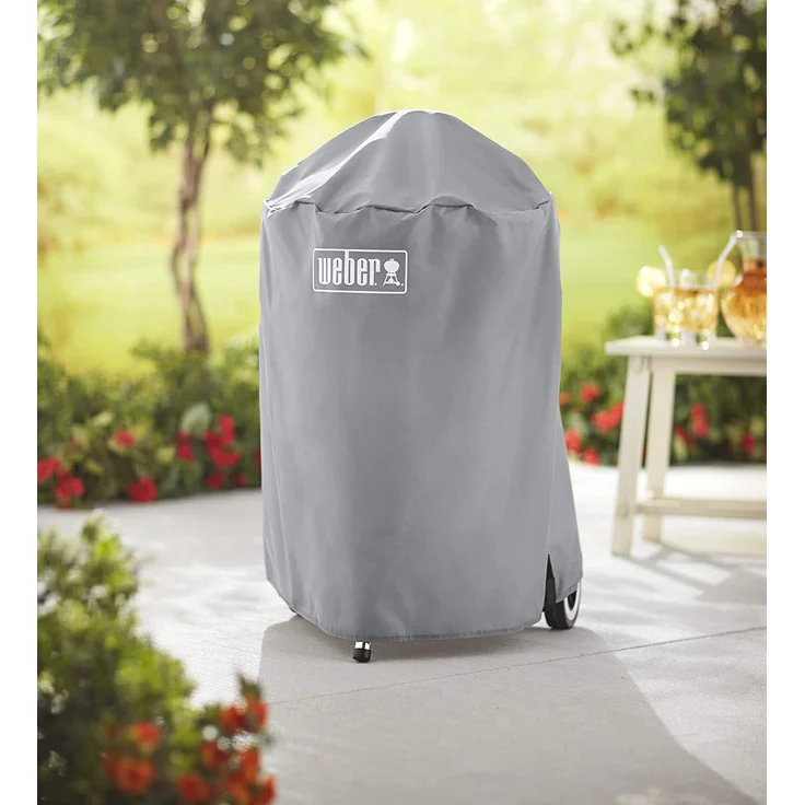 Weber 7175 Grillabdeckung, für Holzkohlegrill, Kugelgrill, grau, Durchmesser 47 cm, wetterfest – Bild 2