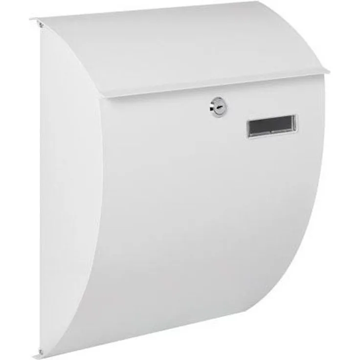 TOOLLAND - BG61002 Briefkasten, Nice, 40.3 cm Höhe x 31 cm Breite x 16.5 cm Länge, Weiß 175662