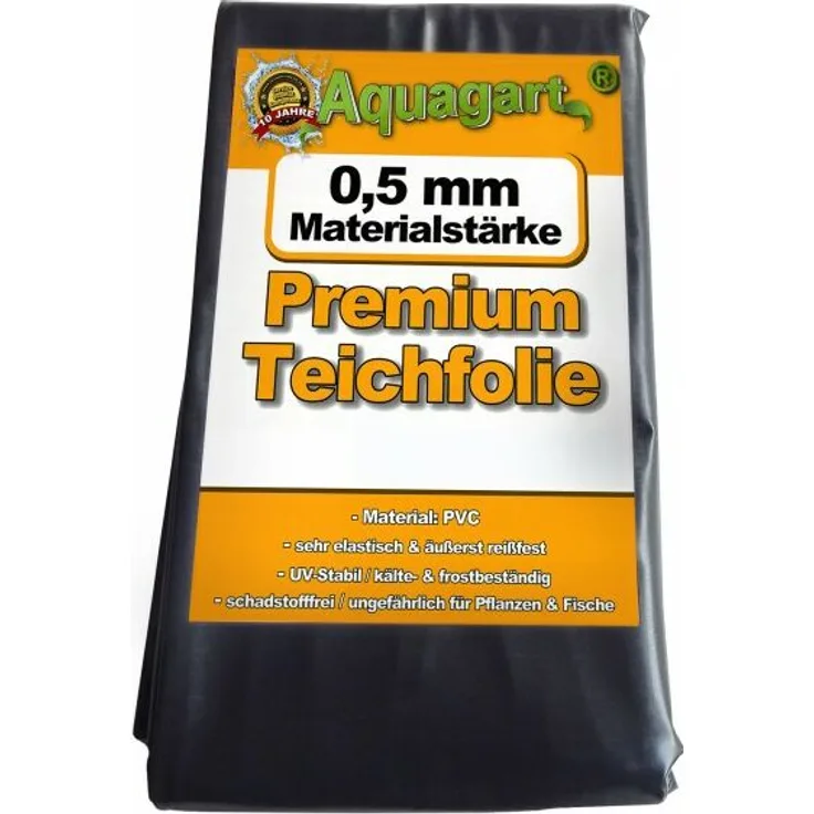 Teichfolie PVC 3m x 4m 0,5mm schwarz Folie für den Gartenteich