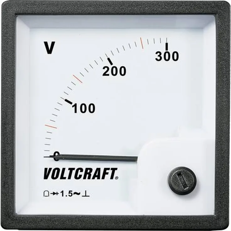VOLTCRAFT AM-72x72-300V Analog-Einbaumessgerät AM-72x72-300V 300V Dreheisen