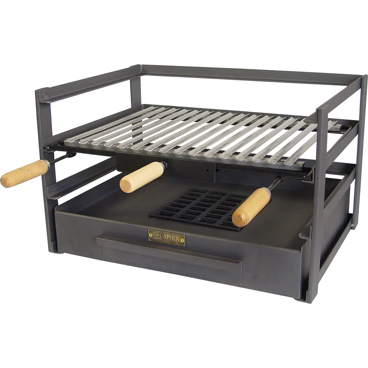 Imex El Zorro Holzkohlegrillschublade mit Holzkohlegrill, Schwarz, 57 x 41 x 35 cm, 71481.0