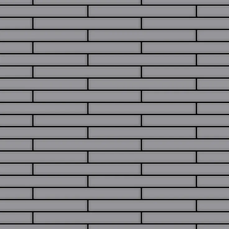 Mosaik Fliese massiv Metall Edelstahl matt in grau 1,6mm stark ALLOY Deedee-S-S-MA 0,63 m2