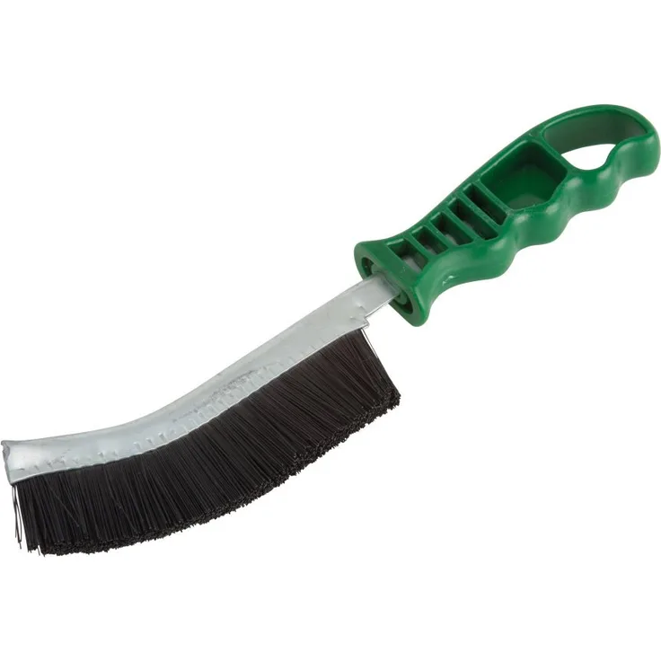 Wolfcraft 2764000 Hand-Drahtbürste, NE-Metalle, Holz, Stein, grün