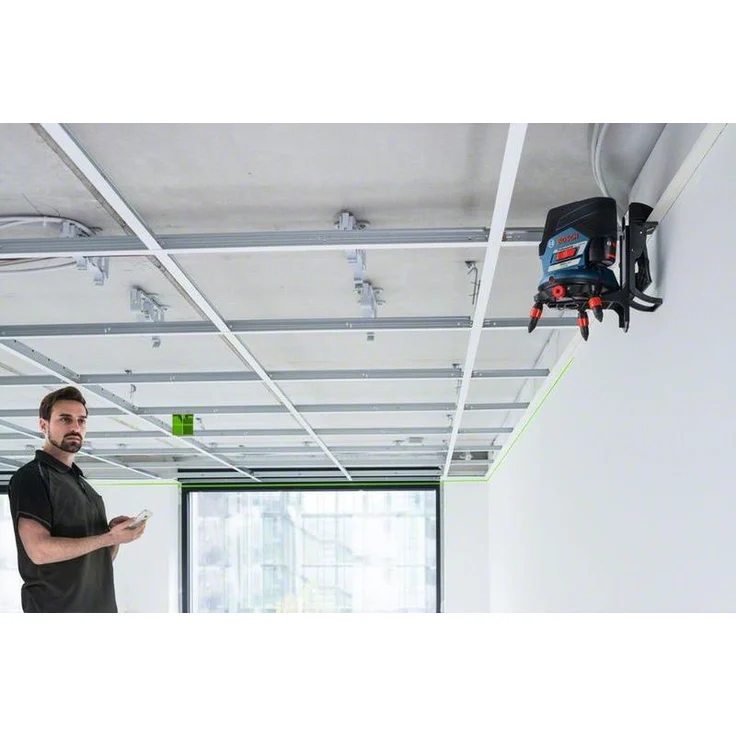 Bosch Professional 12V System Linienlaser GCL 2-50 CG (1x Akku 12V + Ladegerät, grüner Laser, Innenbereich, mit App-Funktion und Halterung, sichtbarer Arbeitsbereich: bis 20 m, in L-BOXX) – Bild 2