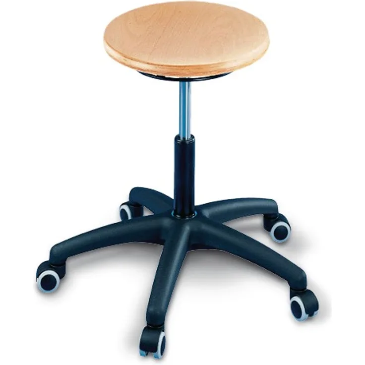 MEY CHAIR Drehhocker m.Rollen Buche natur Sitz-H.420-550mm