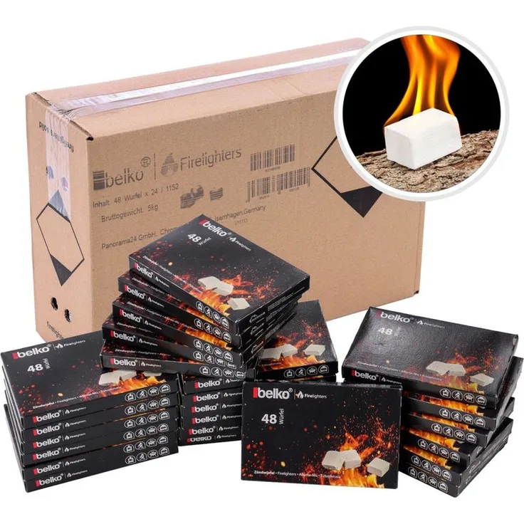 Belko 1152x Anzündwürfel Kaminanzünder Kohle-Anzünder BBQ-Grillanzünder Ofenanzünder