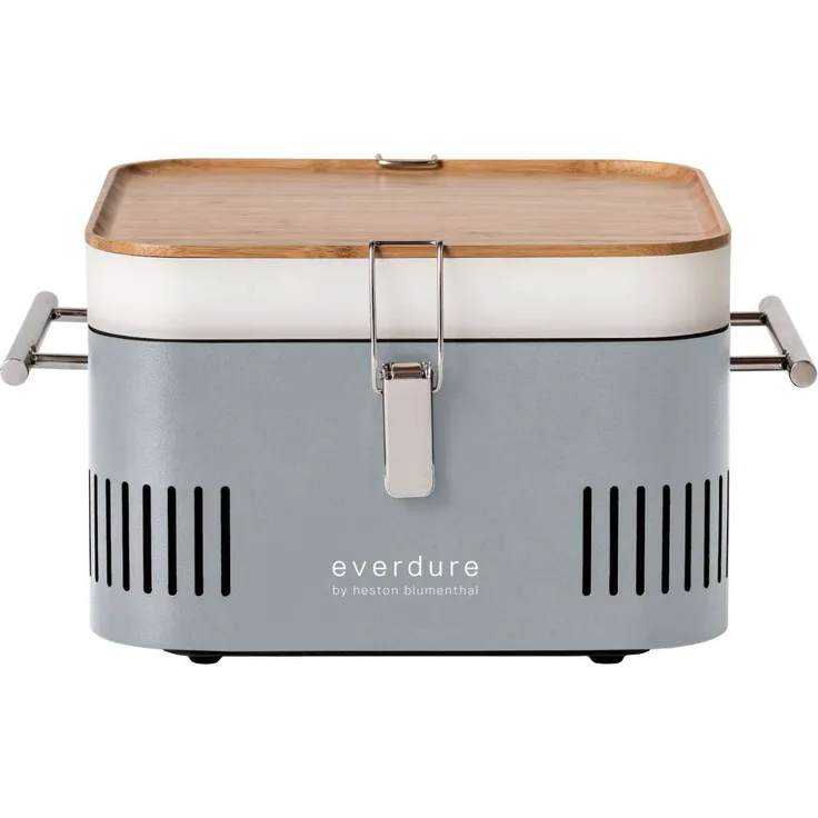 Everdure Holzkohlegrill Cube Farbe Stone tragbar ca. 38 x 32 x 22 cm HBCUBESEU
