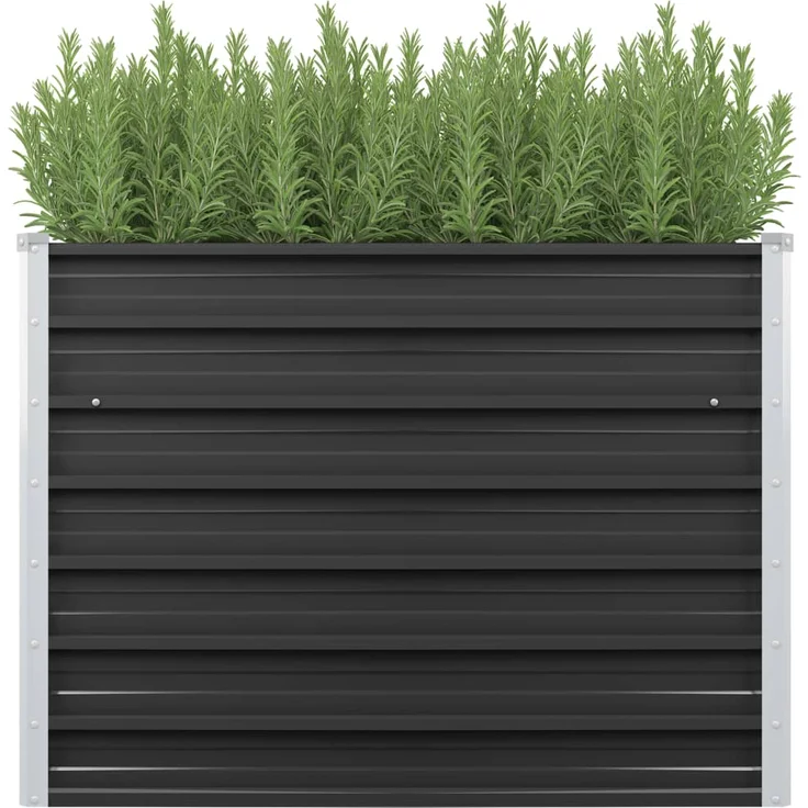 vidaXL Garten-Hochbeet Anthrazit 100 x 40 x 77 cm Verzinkter Stahl – Bild 1