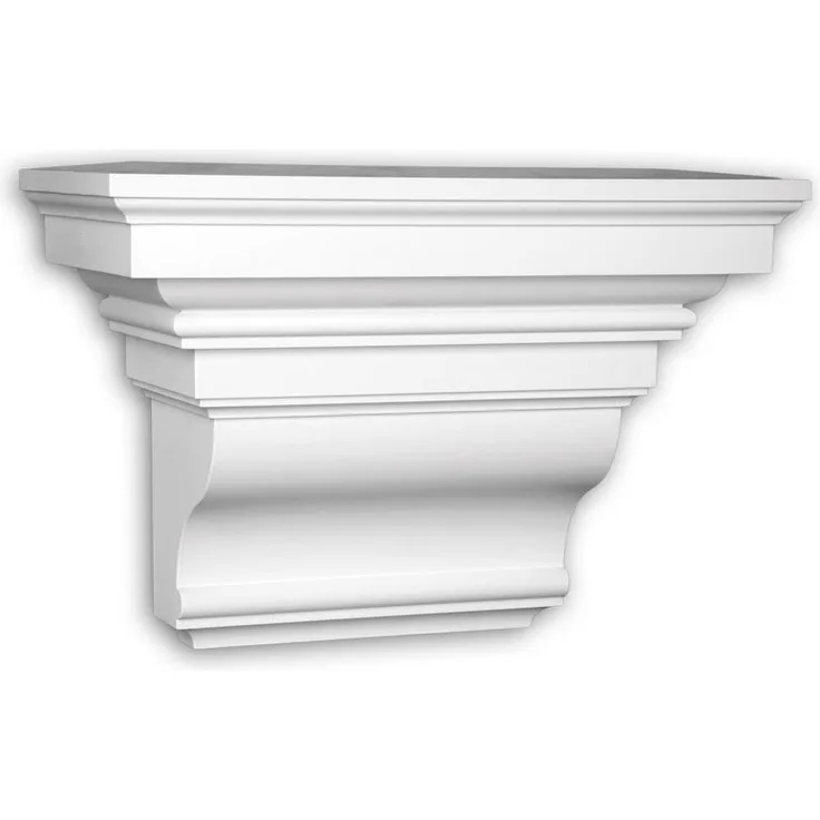 Profhome Decor - Konsole 483201 Außenstuck Zierelement Fassadenelement Ionischer Stil weiß