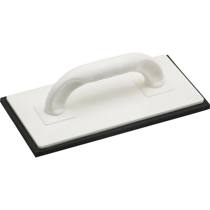 Meister Reibebrett Kunststoff - 280 x 140 mm - Zellkautschuk-Belag - PU-Reibebrett für Maurer und Fliesenleger - Kartätsche - Putzbrett - Glättscheibe - 4136700